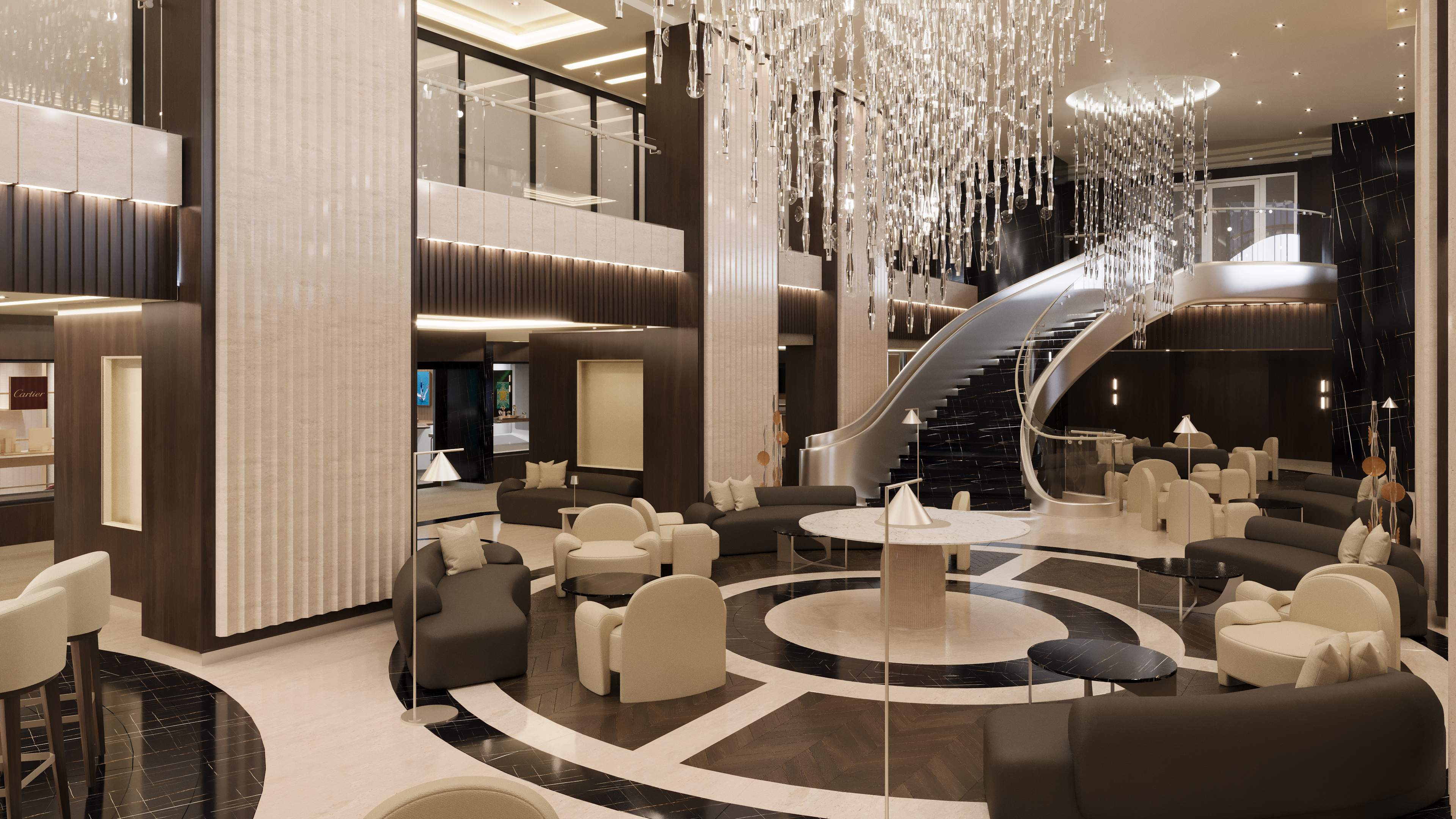 Lobby Bar - risteilijän sydämessä sijaitseva sosiaalinen baari ja lounge