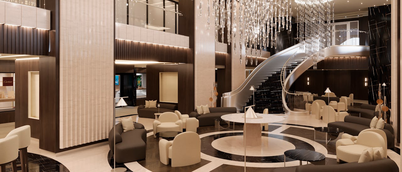 Lobby Bar - risteilijän sydämessä sijaitseva sosiaalinen baari ja lounge