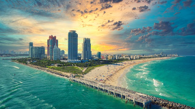 Miami Beach auringonlasku