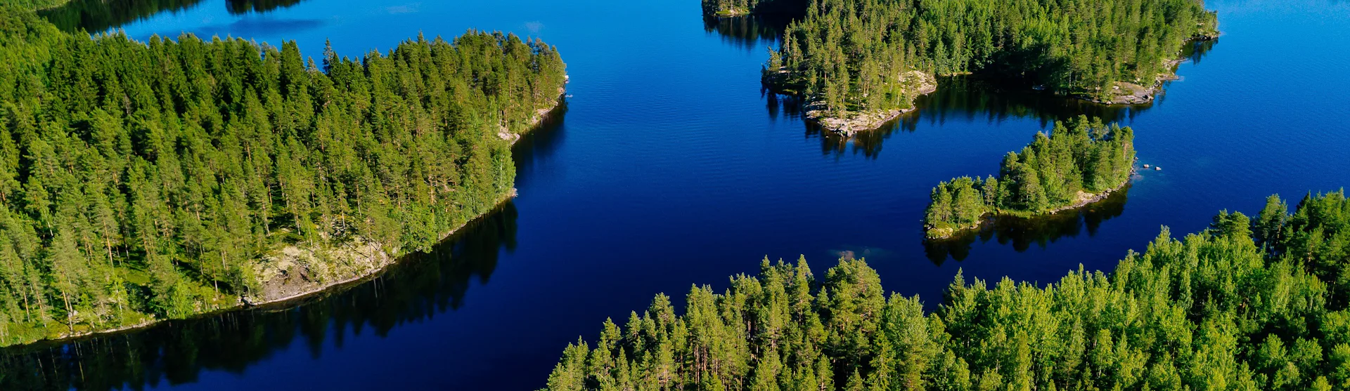 järvi- ja metsämaisema Suomessa